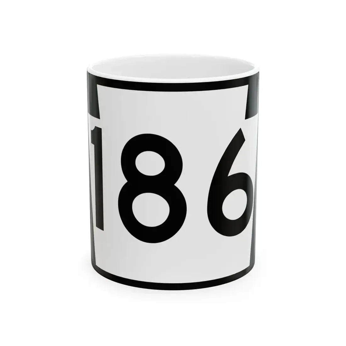 PA-186 (Pennsylvania) (Road Sign) White Coffee Mug 11oz - Go Mug Yourself