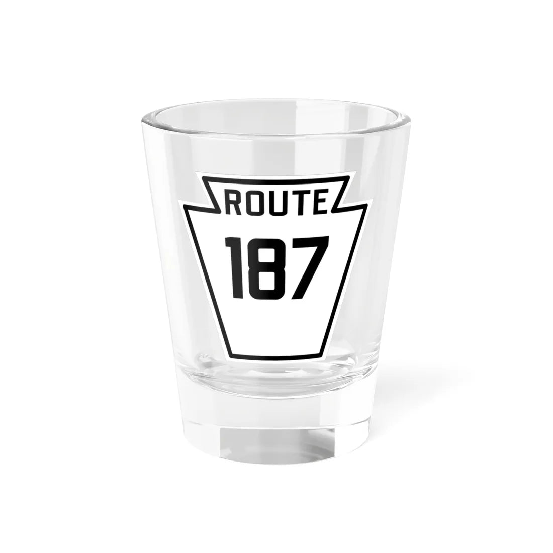 PA-187 1926 (Pennsylvania) (Road Sign) Shot Glass 1.5oz 1.5oz - Go Mug Yourself