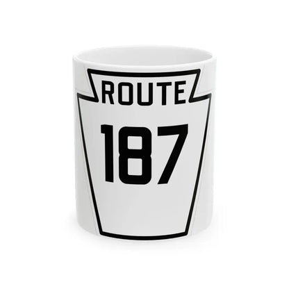 PA-187 1926 (Pennsylvania) (Road Sign) White Coffee Mug 11oz - Go Mug Yourself