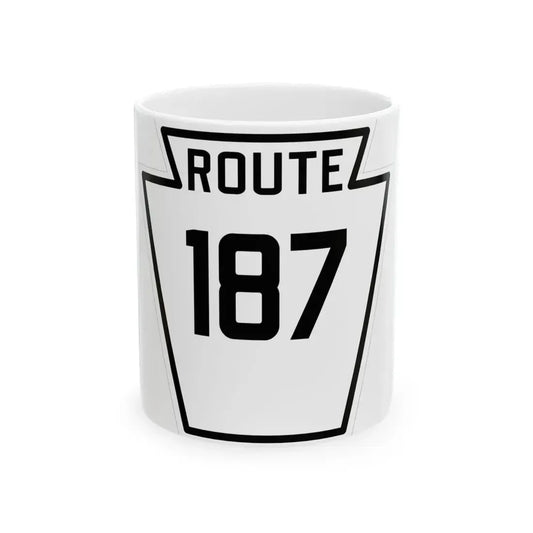 PA-187 1926 (Pennsylvania) (Road Sign) White Coffee Mug 11oz - Go Mug Yourself