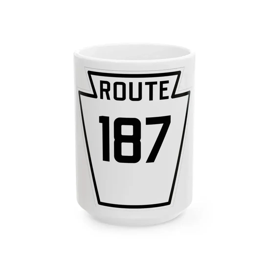 PA-187 1926 (Pennsylvania) (Road Sign) White Coffee Mug 15oz - Go Mug Yourself