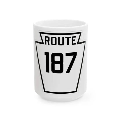 PA-187 1926 (Pennsylvania) (Road Sign) White Coffee Mug 15oz - Go Mug Yourself