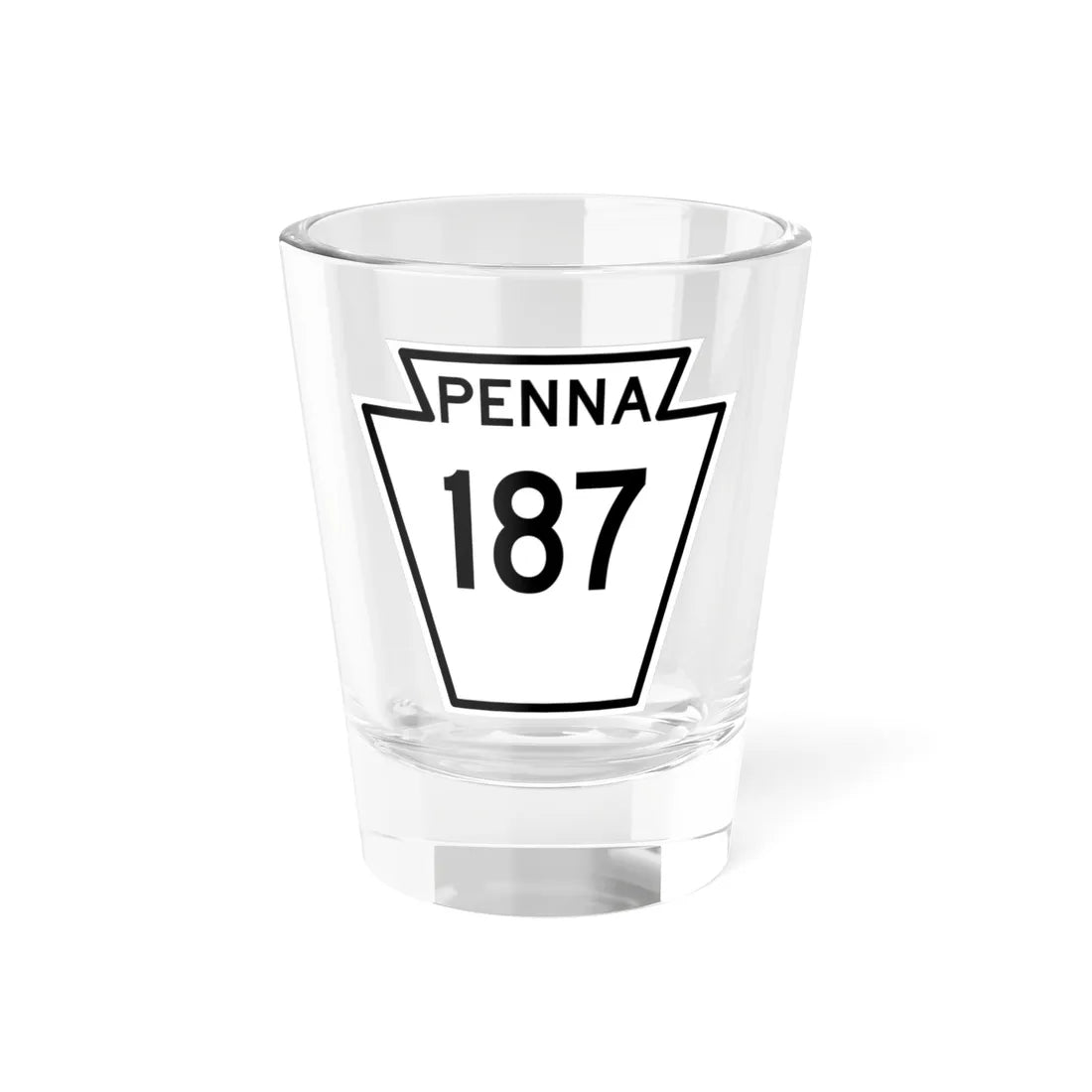 PA-187 1948 (Pennsylvania) (Road Sign) Shot Glass 1.5oz 1.5oz - Go Mug Yourself