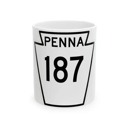 PA-187 1948 (Pennsylvania) (Road Sign) White Coffee Mug 11oz - Go Mug Yourself