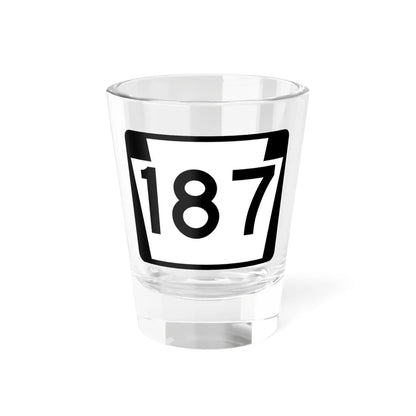 PA-187 (Pennsylvania) (Road Sign) Shot Glass 1.5oz 1.5oz - Go Mug Yourself