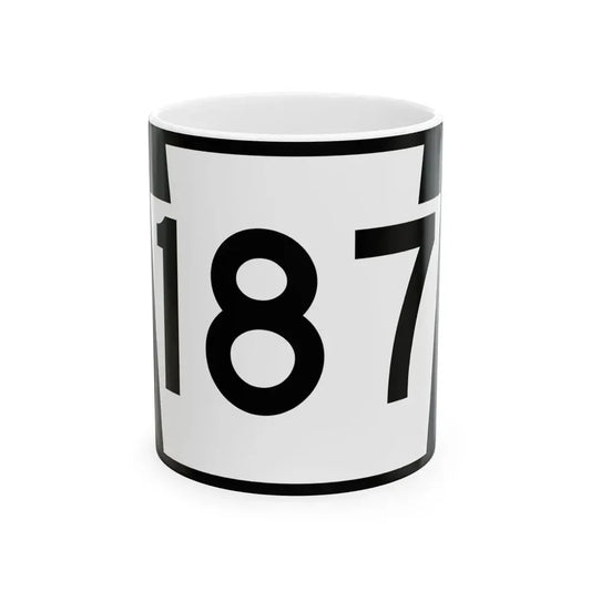PA-187 (Pennsylvania) (Road Sign) White Coffee Mug 11oz - Go Mug Yourself