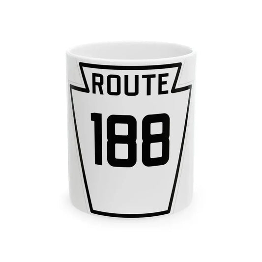 PA-188 1926 (Pennsylvania) (Road Sign) White Coffee Mug 11oz - Go Mug Yourself