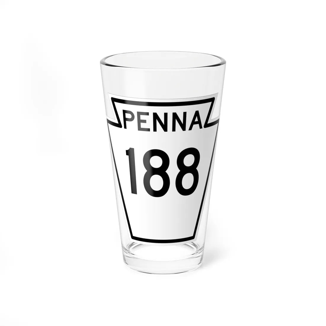 PA-188 1948 (Pennsylvania) (Road Sign) Pint Glass 16oz 16oz - Go Mug Yourself