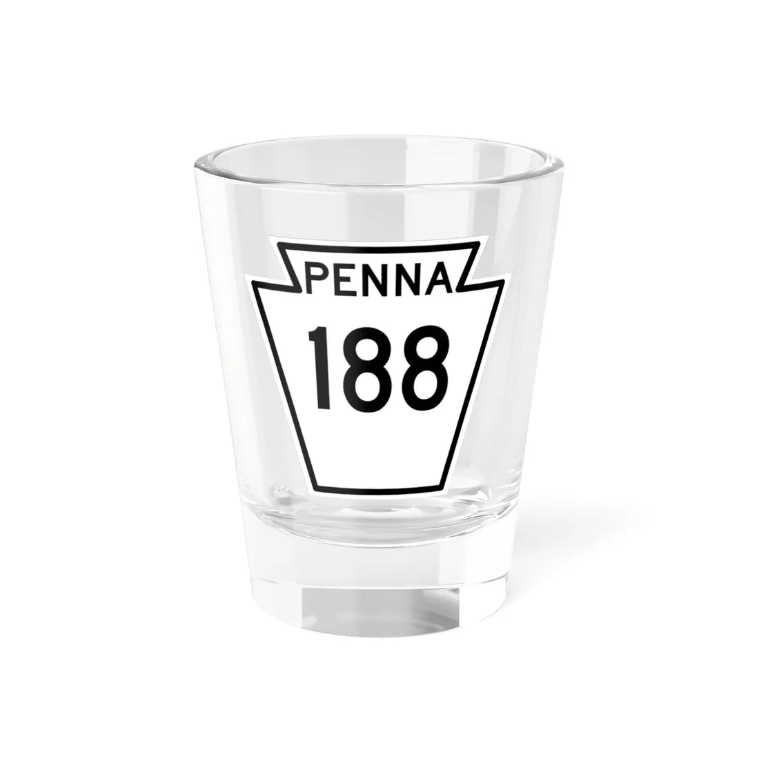 PA-188 1948 (Pennsylvania) (Road Sign) Shot Glass 1.5oz 1.5oz - Go Mug Yourself