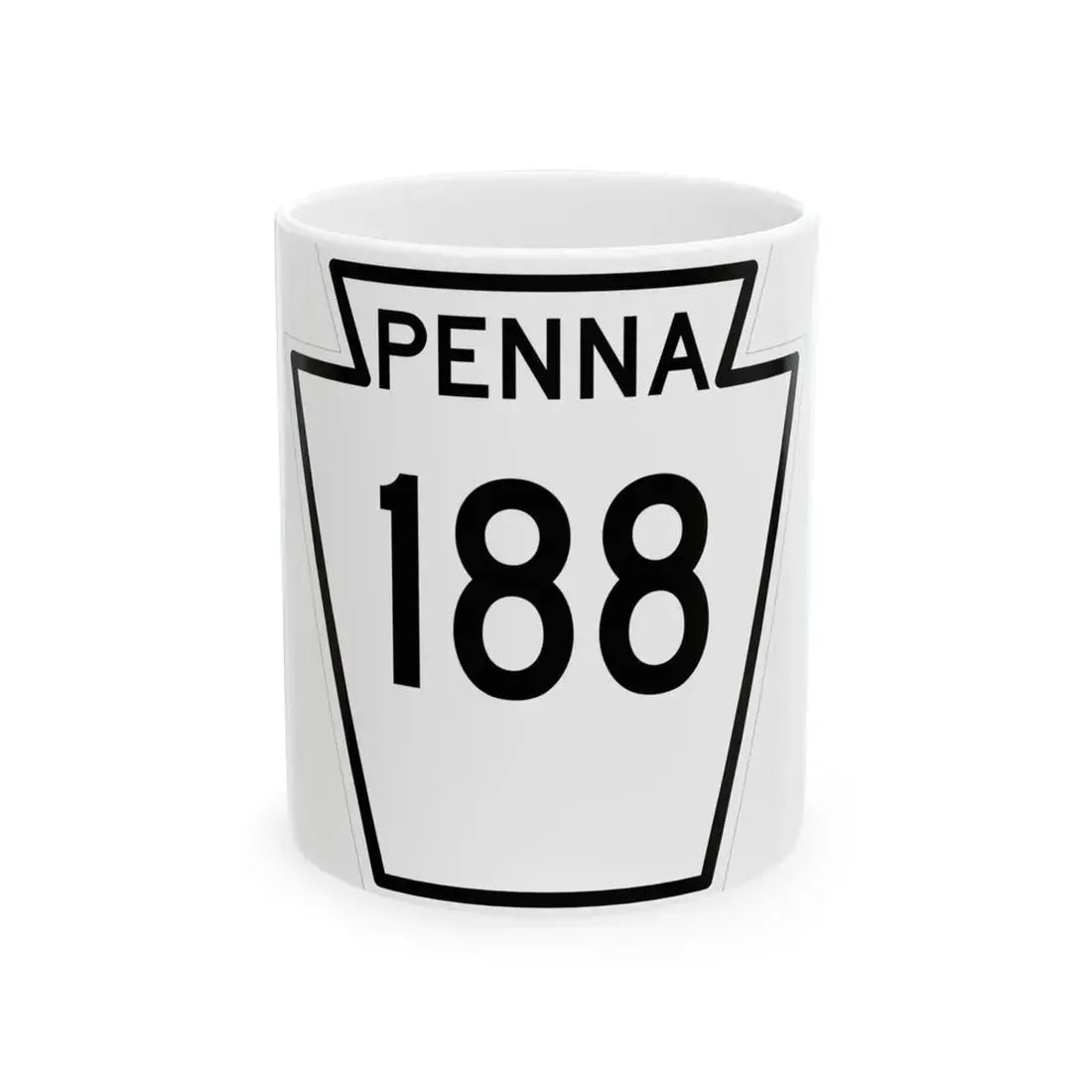 PA-188 1948 (Pennsylvania) (Road Sign) White Coffee Mug 11oz - Go Mug Yourself