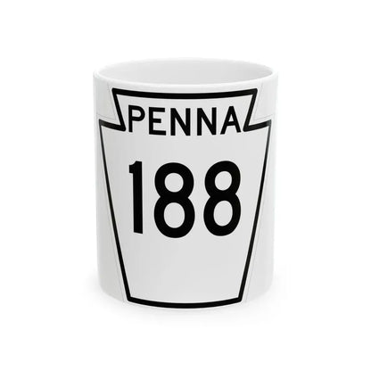 PA-188 1948 (Pennsylvania) (Road Sign) White Coffee Mug 11oz - Go Mug Yourself