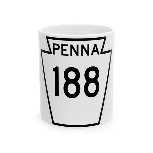 PA-188 1948 (Pennsylvania) (Road Sign) White Coffee Mug 11oz - Go Mug Yourself