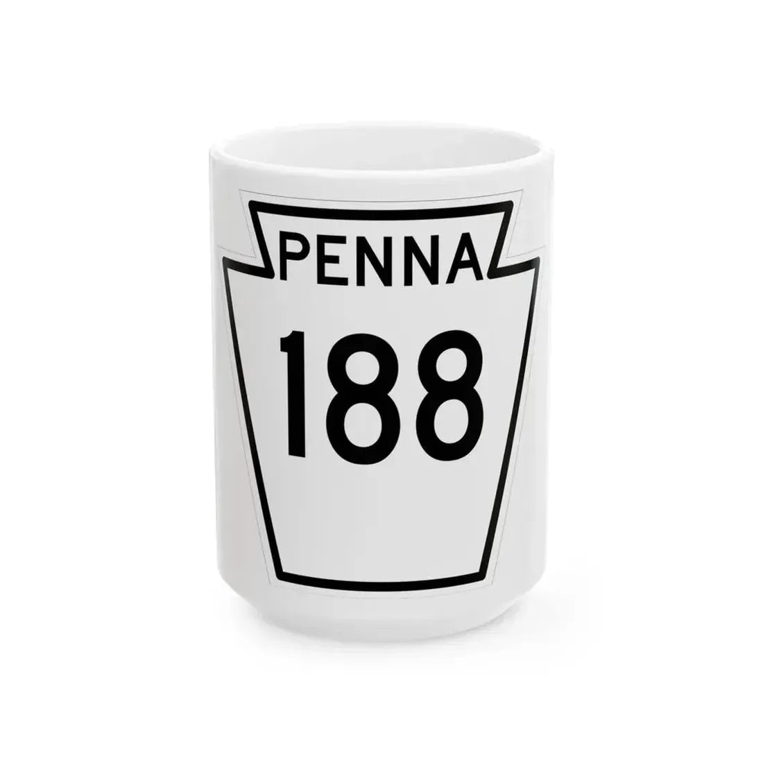 PA-188 1948 (Pennsylvania) (Road Sign) White Coffee Mug 15oz - Go Mug Yourself