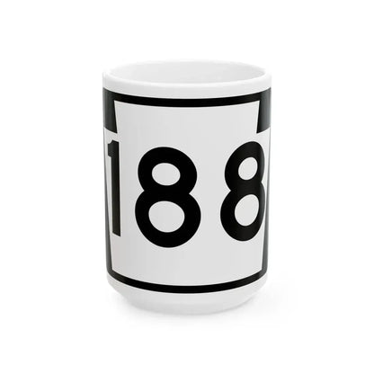 PA-188 (Pennsylvania) (Road Sign) White Coffee Mug 15oz - Go Mug Yourself