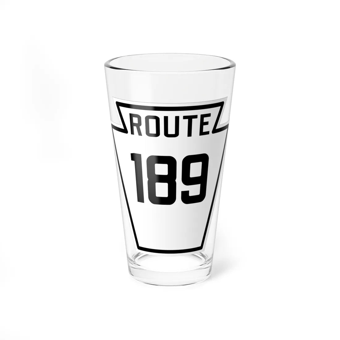PA-189 1926 (Pennsylvania) (Road Sign) Pint Glass 16oz 16oz - Go Mug Yourself