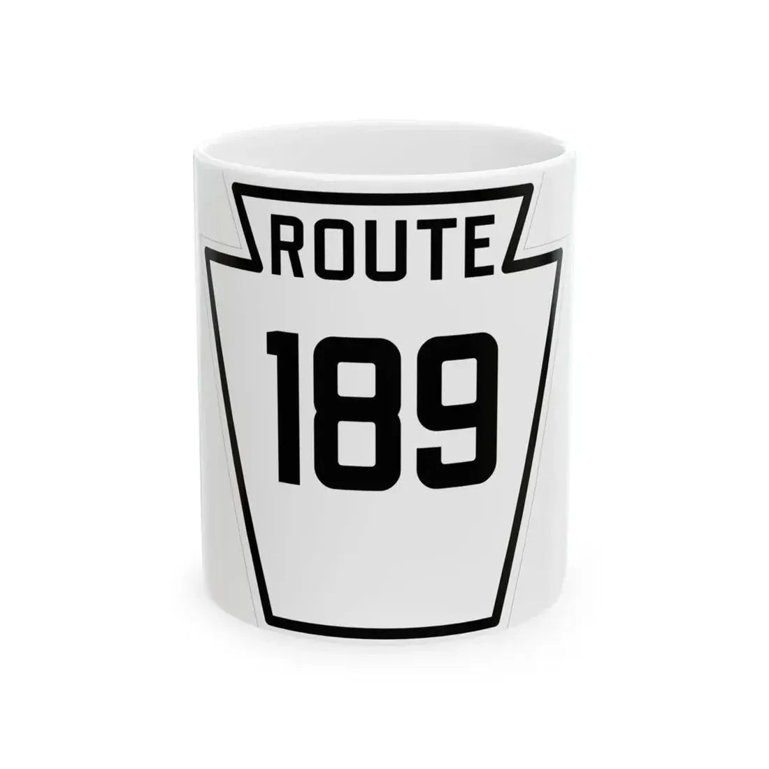 PA-189 1926 (Pennsylvania) (Road Sign) White Coffee Mug 11oz - Go Mug Yourself