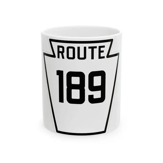 PA-189 1926 (Pennsylvania) (Road Sign) White Coffee Mug 11oz - Go Mug Yourself