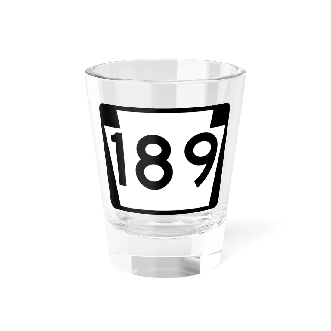 PA-189 (Pennsylvania) (Road Sign) Shot Glass 1.5oz 1.5oz - Go Mug Yourself