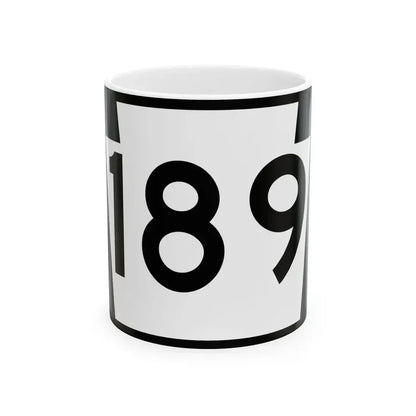 PA-189 (Pennsylvania) (Road Sign) White Coffee Mug 11oz - Go Mug Yourself