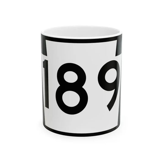 PA-189 (Pennsylvania) (Road Sign) White Coffee Mug 11oz - Go Mug Yourself