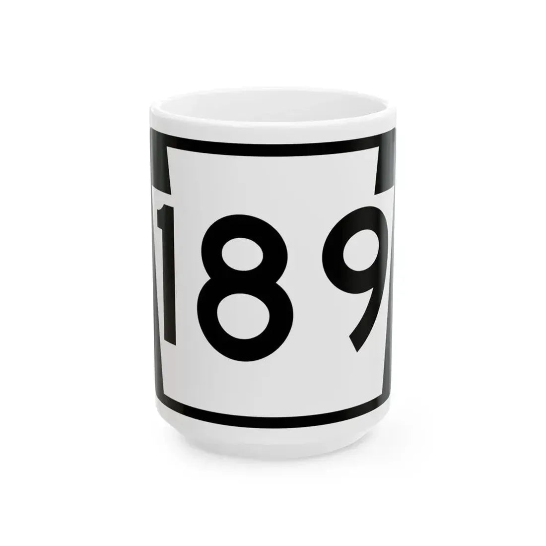 PA-189 (Pennsylvania) (Road Sign) White Coffee Mug 15oz - Go Mug Yourself