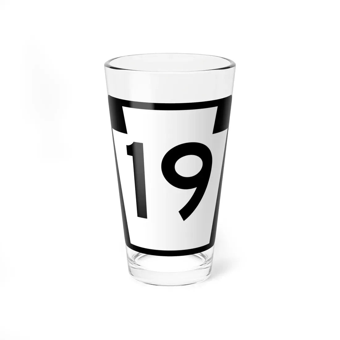 PA-19 (Pennsylvania) (Road Sign) Pint Glass 16oz 16oz - Go Mug Yourself