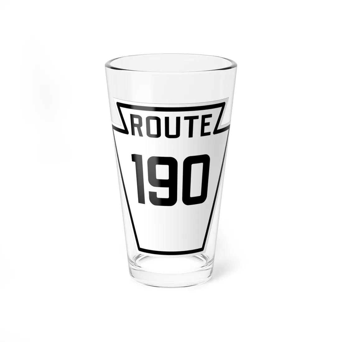 PA-190 1926 (Pennsylvania) (Road Sign) Pint Glass 16oz 16oz - Go Mug Yourself