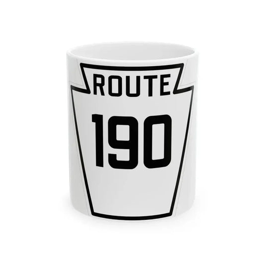 PA-190 1926 (Pennsylvania) (Road Sign) White Coffee Mug 11oz - Go Mug Yourself