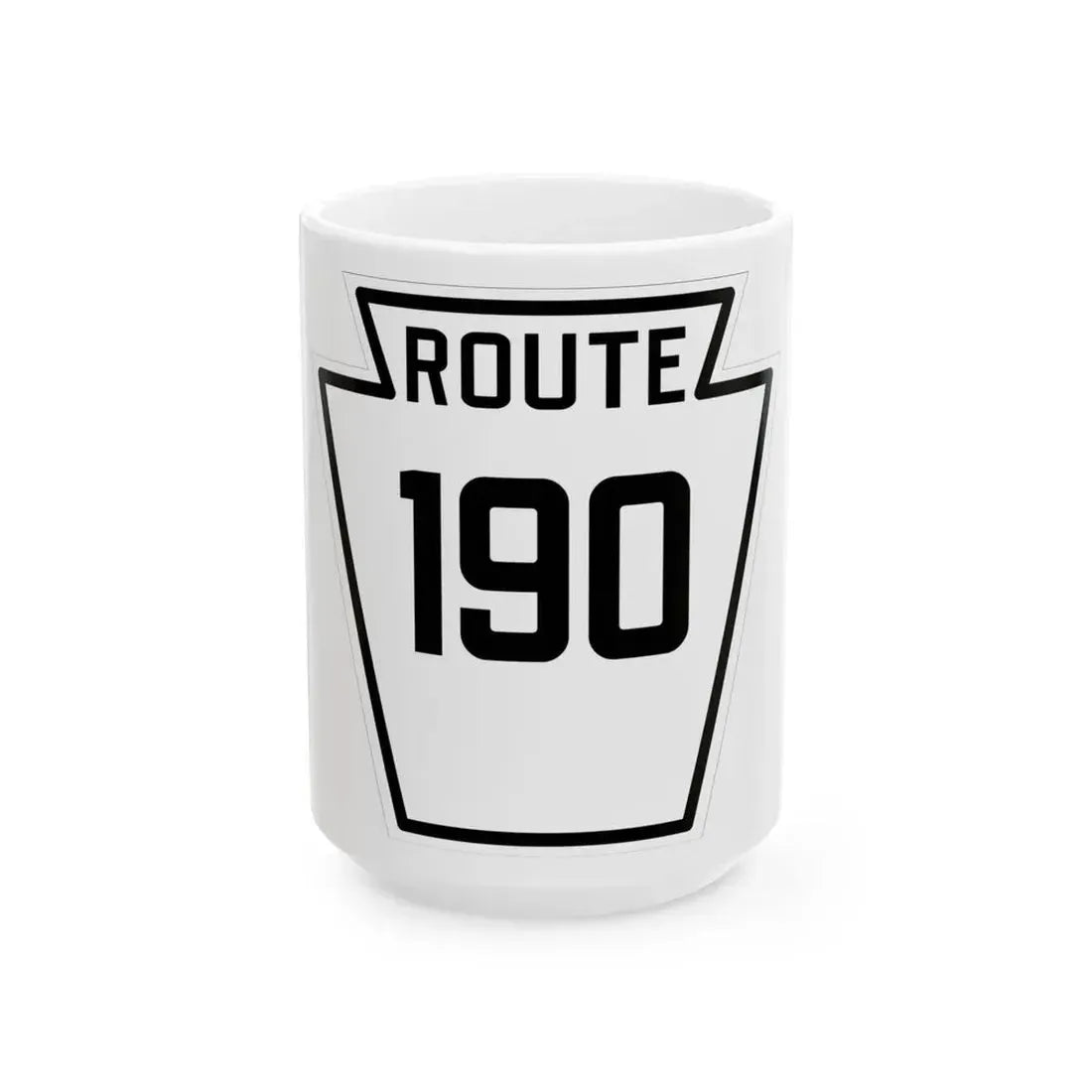 PA-190 1926 (Pennsylvania) (Road Sign) White Coffee Mug 15oz - Go Mug Yourself