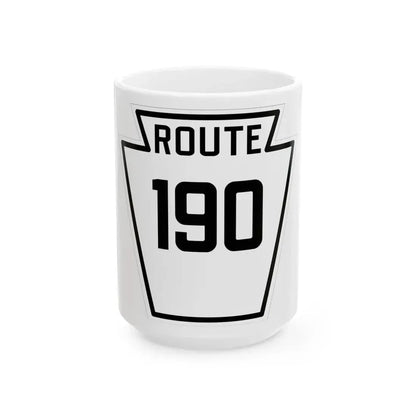 PA-190 1926 (Pennsylvania) (Road Sign) White Coffee Mug 15oz - Go Mug Yourself