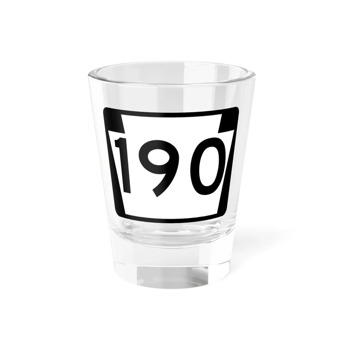 PA-190 (Pennsylvania) (Road Sign) Shot Glass 1.5oz 1.5oz - Go Mug Yourself