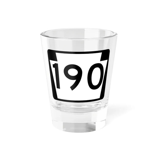 PA-190 (Pennsylvania) (Road Sign) Shot Glass 1.5oz 1.5oz - Go Mug Yourself