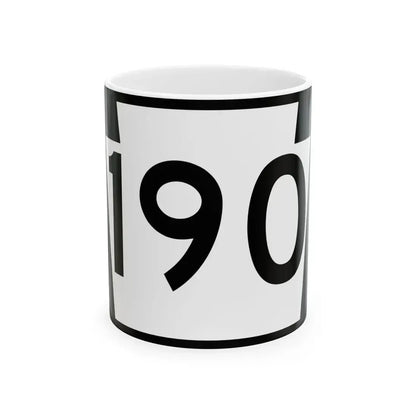 PA-190 (Pennsylvania) (Road Sign) White Coffee Mug 11oz - Go Mug Yourself
