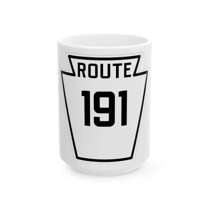 PA-191 1926 (Pennsylvania) (Road Sign) White Coffee Mug 15oz - Go Mug Yourself