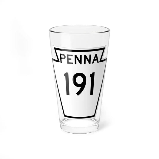 PA-191 1948 (Pennsylvania) (Road Sign) Pint Glass 16oz 16oz - Go Mug Yourself