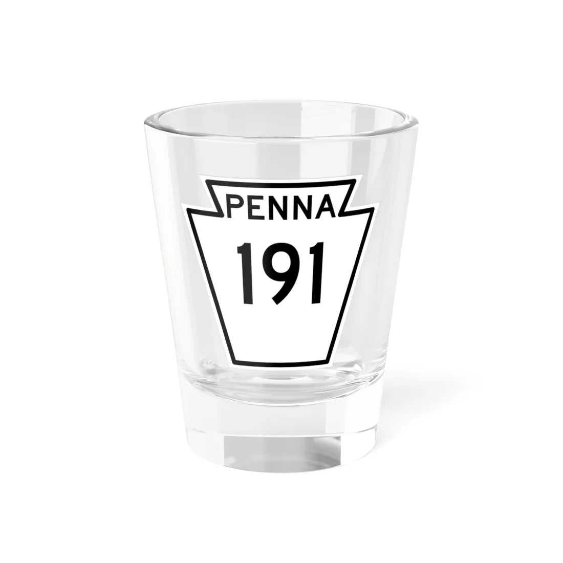 PA-191 1948 (Pennsylvania) (Road Sign) Shot Glass 1.5oz 1.5oz - Go Mug Yourself