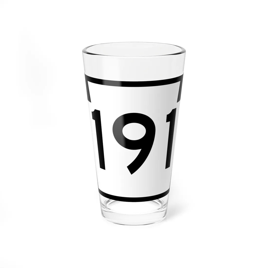 PA-191 (Pennsylvania) (Road Sign) Pint Glass 16oz 16oz - Go Mug Yourself