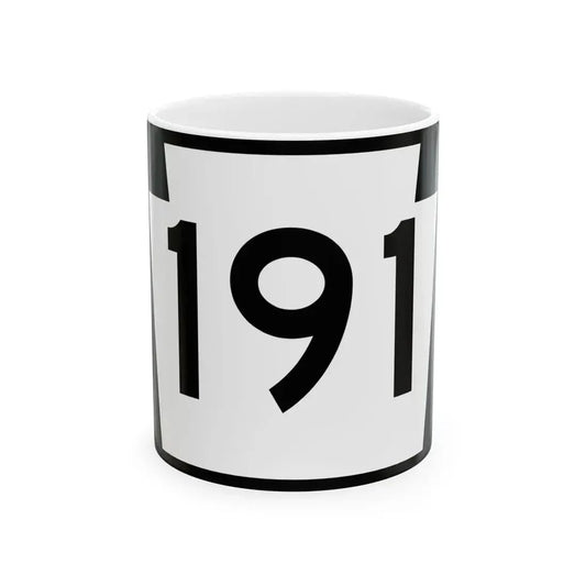 PA-191 (Pennsylvania) (Road Sign) White Coffee Mug 11oz - Go Mug Yourself