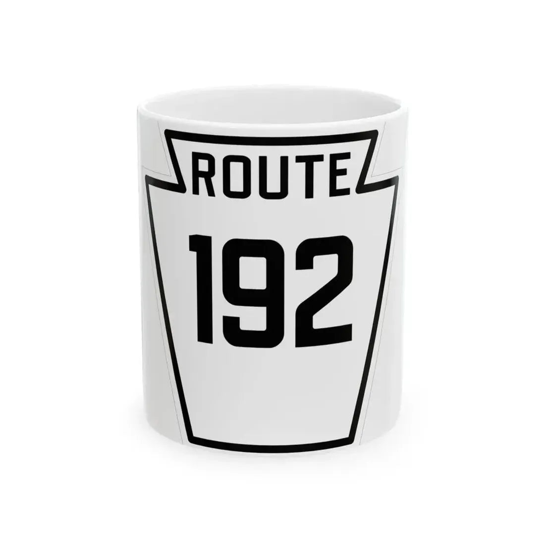 PA-192 1926 (Pennsylvania) (Road Sign) White Coffee Mug 11oz - Go Mug Yourself