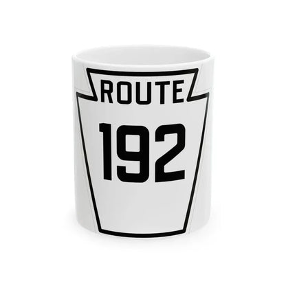 PA-192 1926 (Pennsylvania) (Road Sign) White Coffee Mug 11oz - Go Mug Yourself