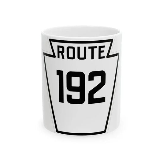 PA-192 1926 (Pennsylvania) (Road Sign) White Coffee Mug 11oz - Go Mug Yourself
