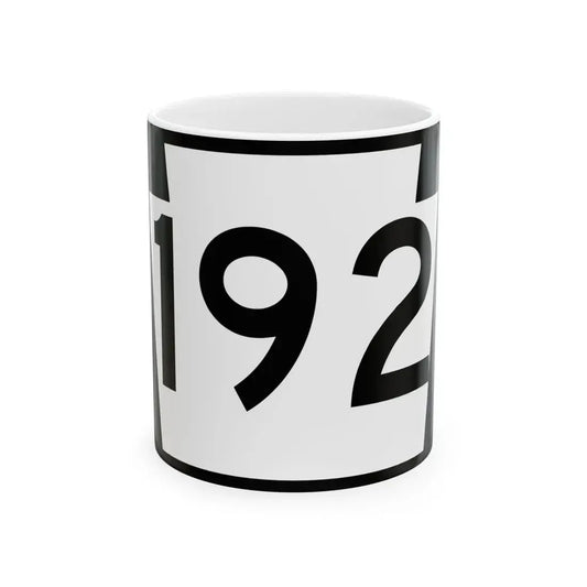 PA-192 (Pennsylvania) (Road Sign) White Coffee Mug 11oz - Go Mug Yourself