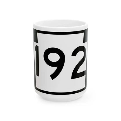 PA-192 (Pennsylvania) (Road Sign) White Coffee Mug 15oz - Go Mug Yourself