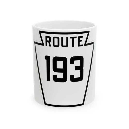 PA-193 1926 (Pennsylvania) (Road Sign) White Coffee Mug 11oz - Go Mug Yourself