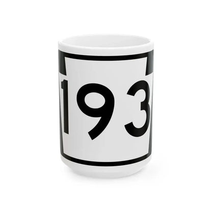PA-193 (Pennsylvania) (Road Sign) White Coffee Mug 15oz - Go Mug Yourself