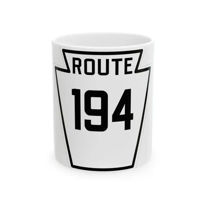 PA-194 1926 (Pennsylvania) (Road Sign) White Coffee Mug 11oz - Go Mug Yourself