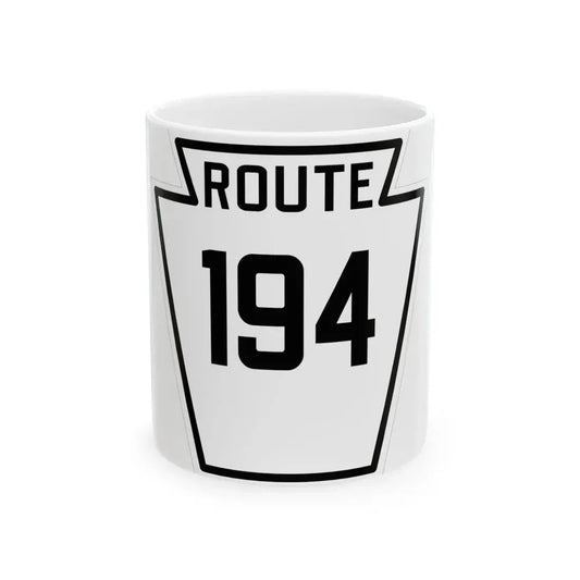 PA-194 1926 (Pennsylvania) (Road Sign) White Coffee Mug 11oz - Go Mug Yourself