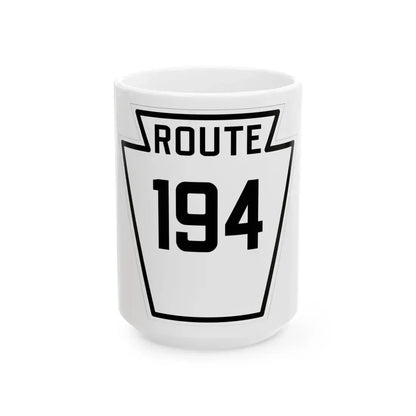 PA-194 1926 (Pennsylvania) (Road Sign) White Coffee Mug 15oz - Go Mug Yourself
