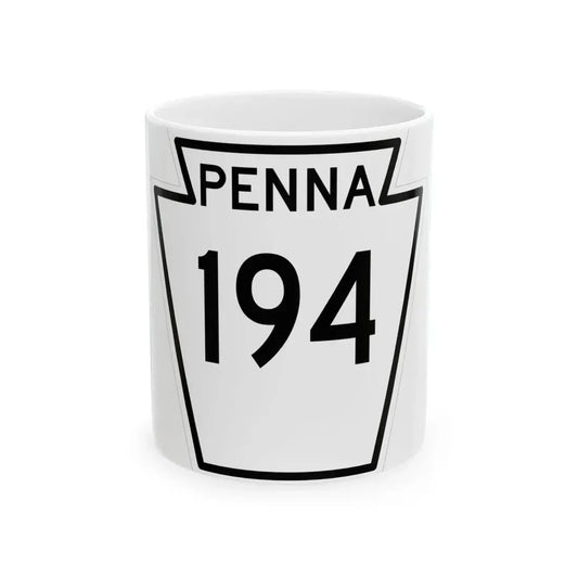 PA-194 1948 (Pennsylvania) (Road Sign) White Coffee Mug 11oz - Go Mug Yourself