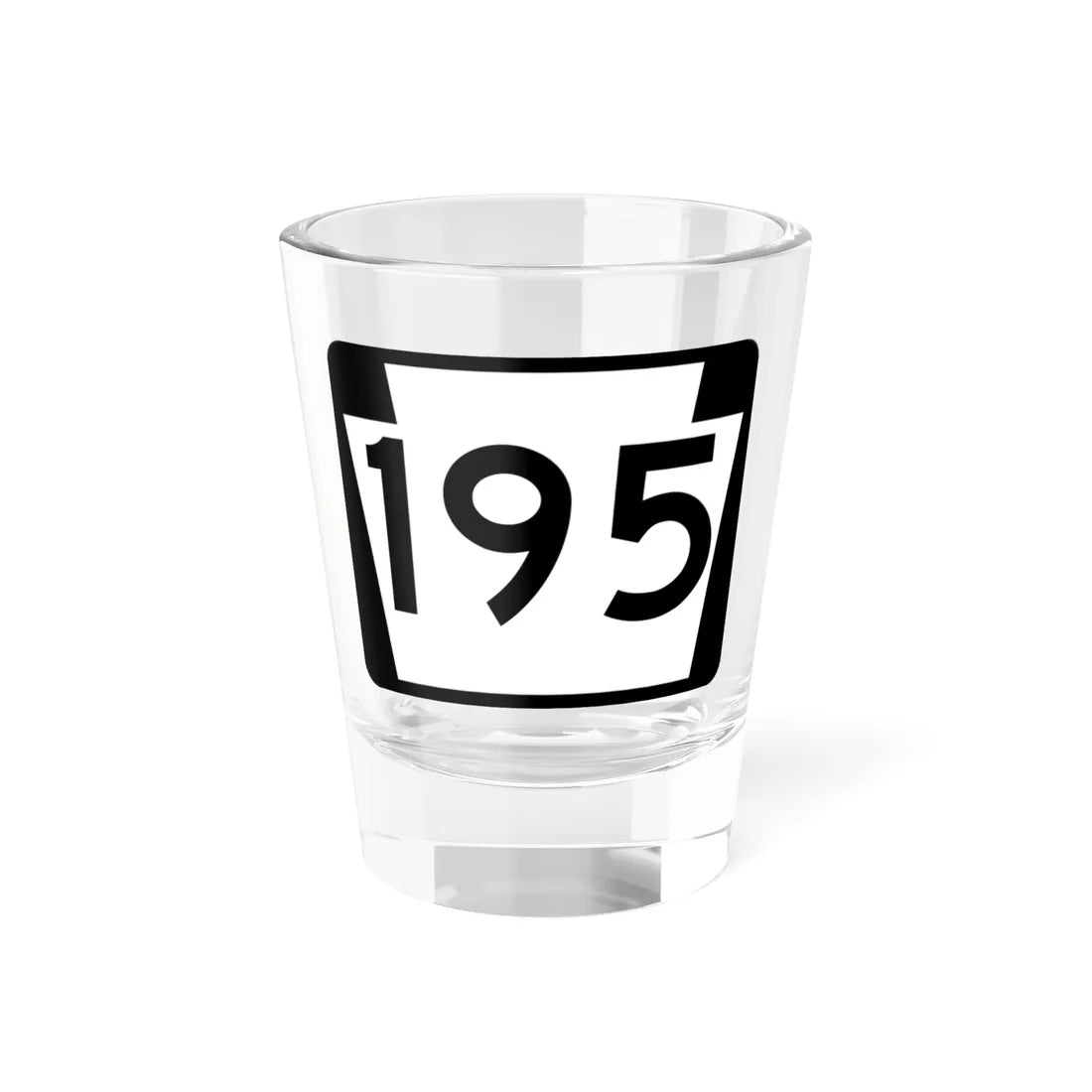 PA-195 (Pennsylvania) (Road Sign) Shot Glass 1.5oz 1.5oz - Go Mug Yourself